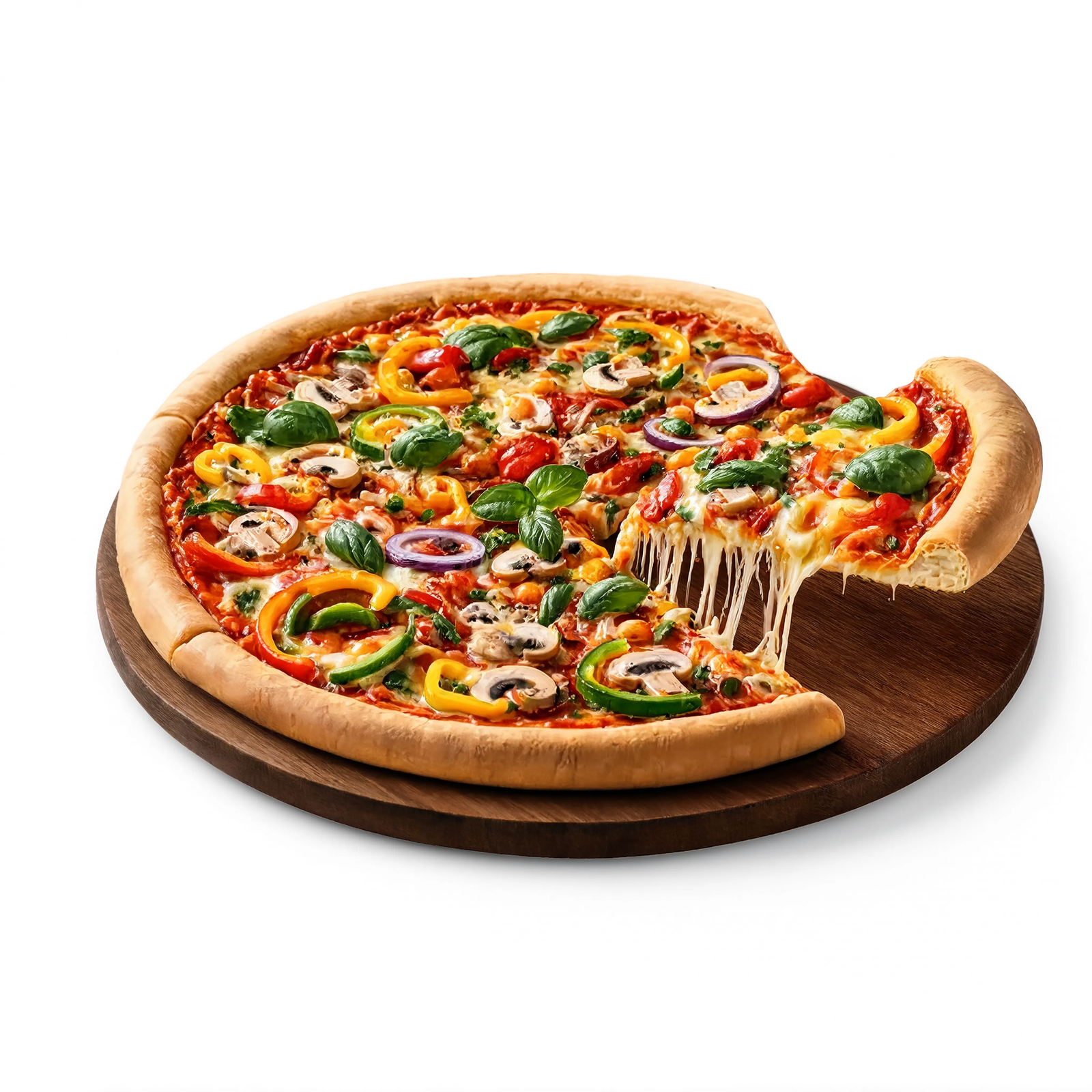 Pizza Végétarienne Grande – Saveurs Fraîches et Gourmandes