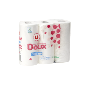 U Les Classiques Doux - Papier Toilette Double Épaisseur (Lot de 6 rouleaux)